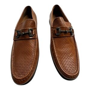 CURT & LARSON Men's Crespo Cog Loafers Buckle Bit Leather Tan US 11